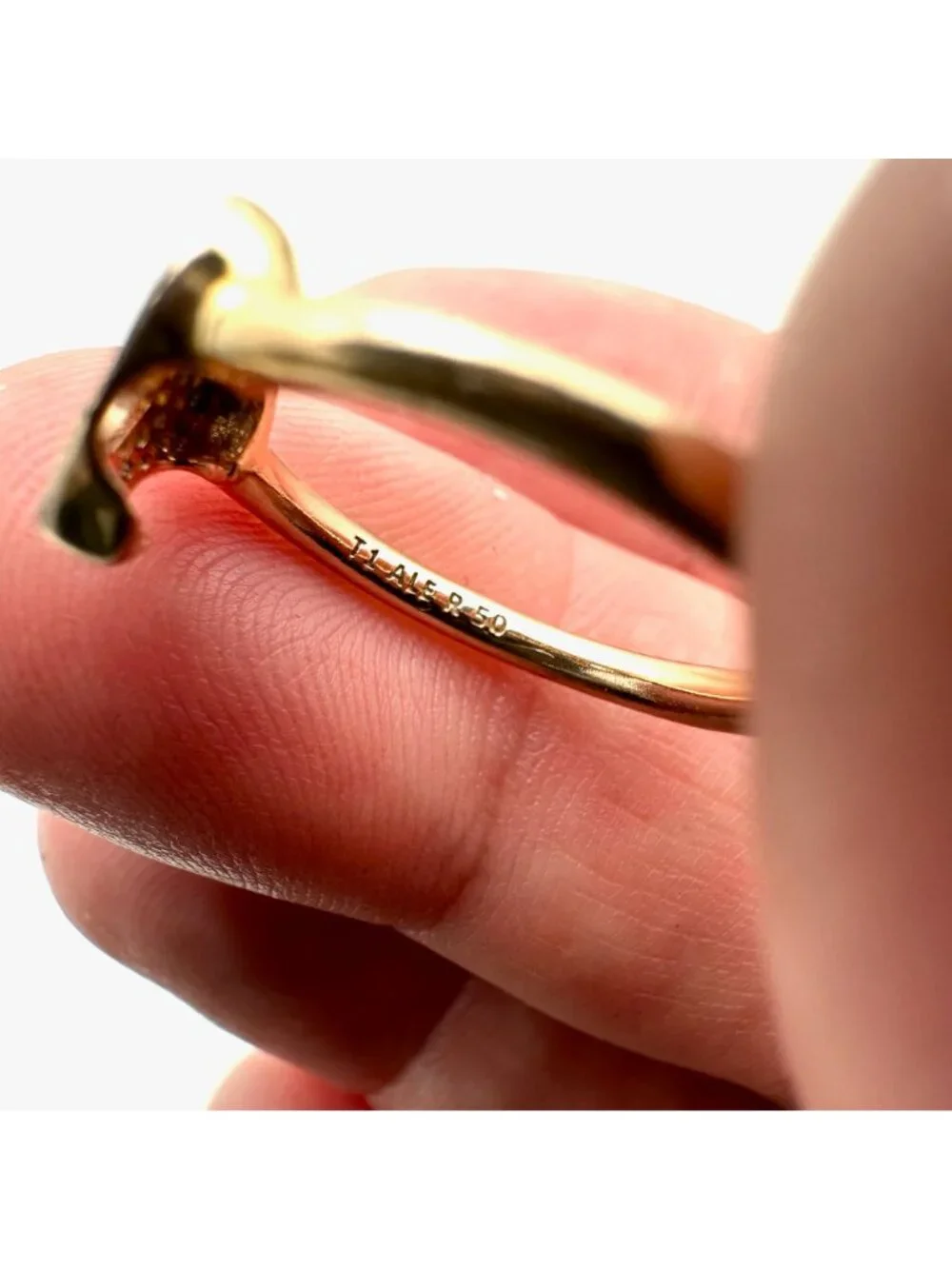 Pandora Shimmering Puzzle Ring Rose Gold Plated Sterling Silver Size 5.25